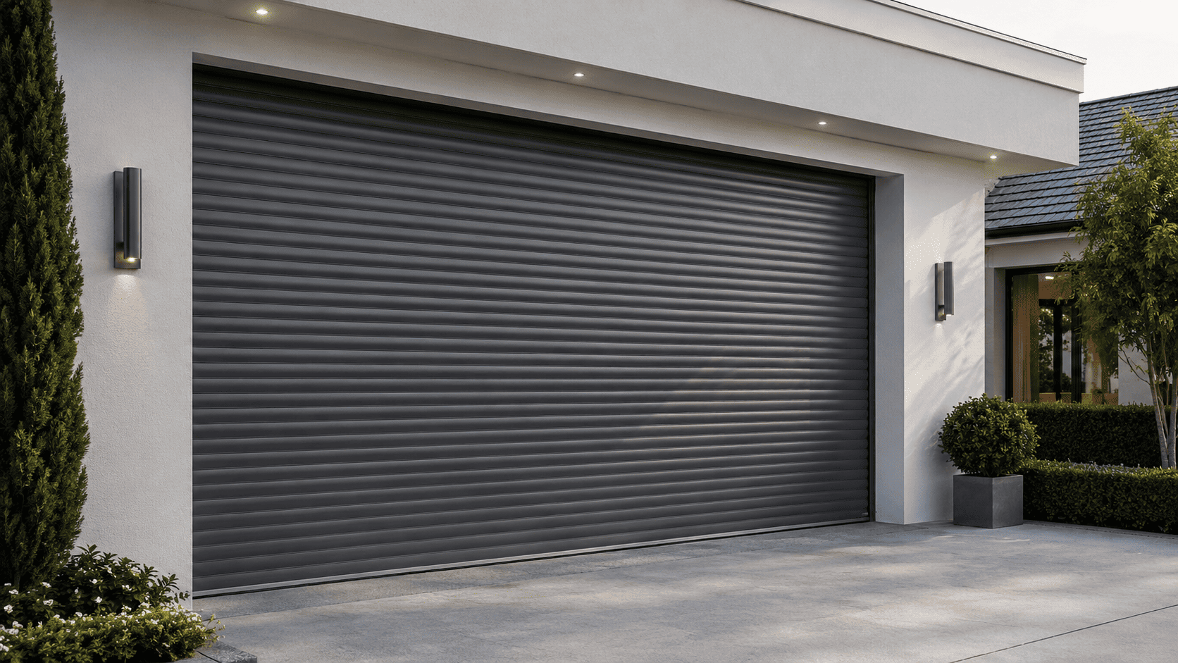 Freshly installed modern garage door — Wahroonga